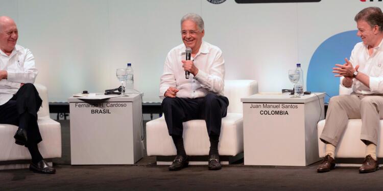 Ricardo Lagos, Fernando Henrique Cardoso y Juan Manuel Santos