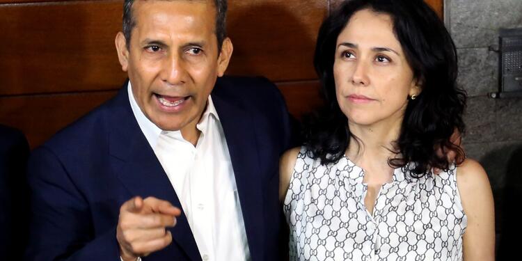 Ollanta Humala, expresidente de Perú, y su esposa Nadine Heredia