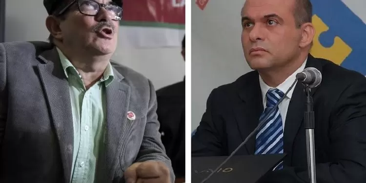 Rodrigo Londoño y Salvatore Mancuso