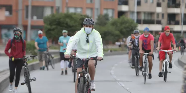 Ciclovía en Bogotá después de cuarentena, 30 de agosto de 2020
