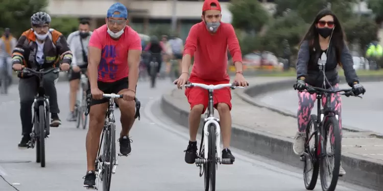 Ciclovía en Bogotá después de cuarentena, 30 de agosto de 2020