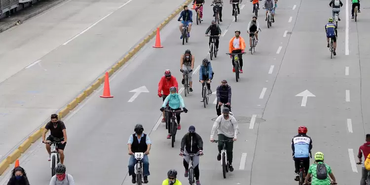 Ciclovía en Bogotá después de cuarentena, 30 de agosto de 2020