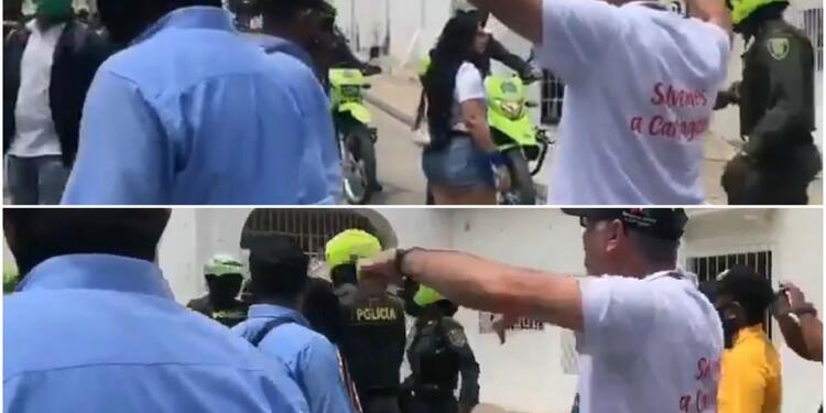 William Dau en protestasc