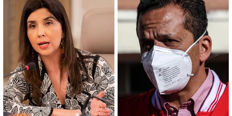 La ministra de Educación, María Victoria Angulo y el alcalde de Soacha, Juan Carlos Saldarriaga