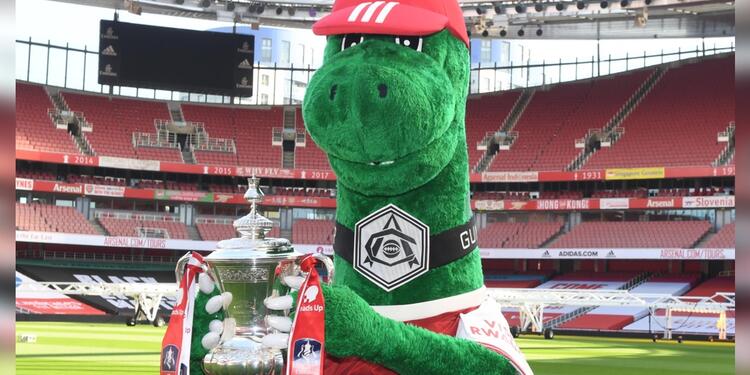 Gunnersaurus, mascota del Arsenal