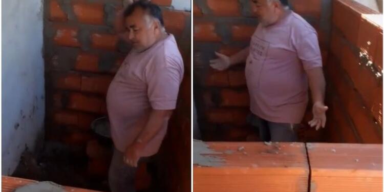 Albañil comete error en construcción