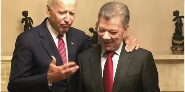 Joe Biden y Juan Manuel Santos