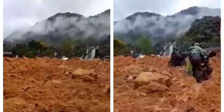 Derrumbe en autopista Medellín – Bogotá en diciembre de 2020