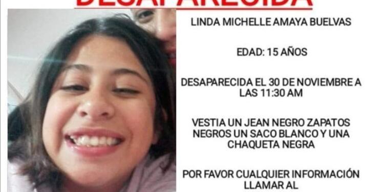 Linda Michelle Amaya, reportada como desaparecida