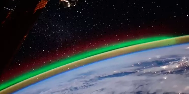 Aurora boreal desde la Estación Espacial Internacional