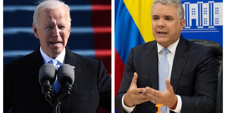 Joe Biden e Iván Duque, presidentes de Estados Unidos y Colombia