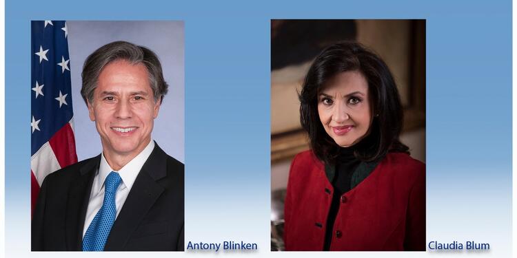 Secretario de Estado de EE.UU., Antony Blinken y Canciller de Colombia, Claudia Blum