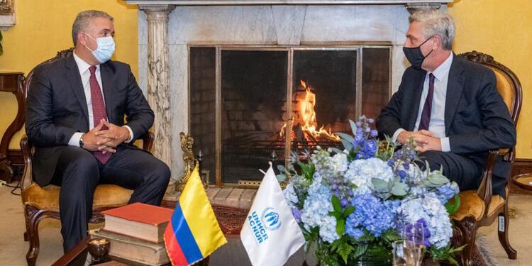 Duque con el Alto Comisionado ACNUR,