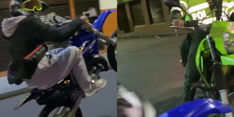 Conductor muy de malas hacía peligrosa maniobra y fue pillado por policías