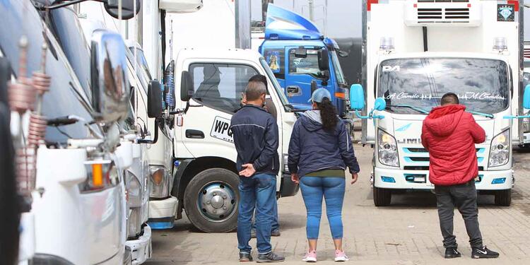 Protestas de camioneros en Bogotá