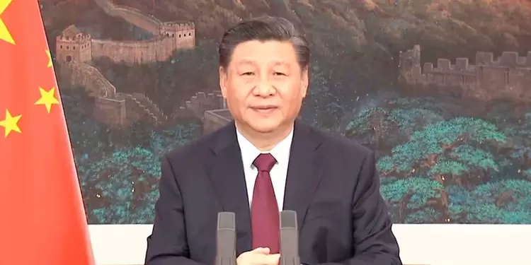 Presidente de la República Popular China, Xi JinPing dando un mensaje a Colombia