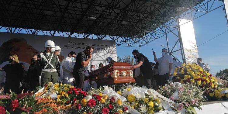 Exequias de Jorge Oñate en La Paz, Cesar