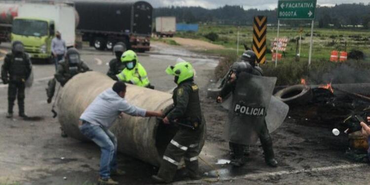 Protestas en Facatativá, en Cundinamarca