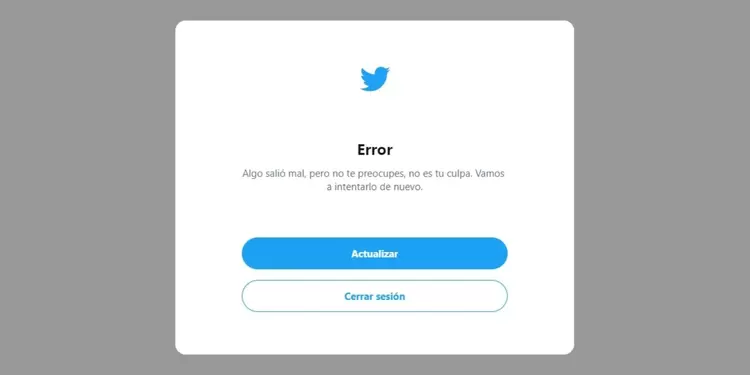 Error en Twitter Error en Twitter