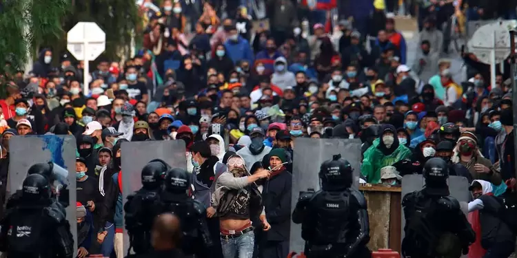 Disturbios en Bogotá durante las marchas del 1 de mayo de 2021