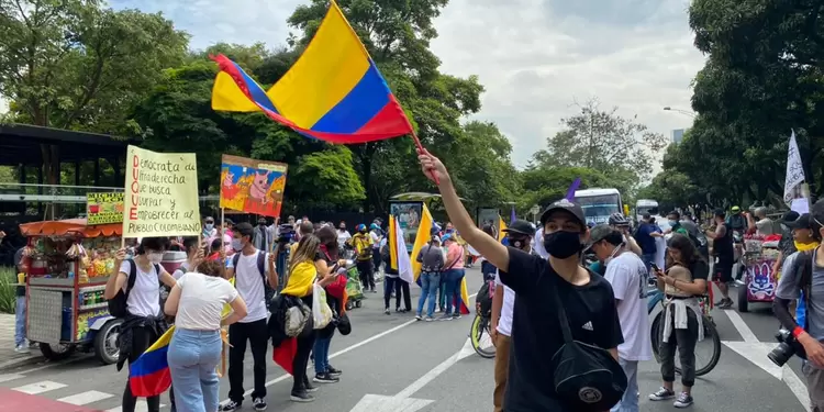 Manifestaciones en Medellín.