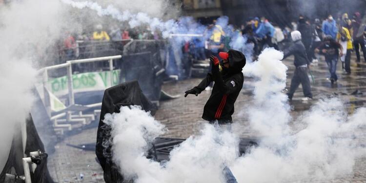 Disturbios en Bogotá durante Paro Nacional.