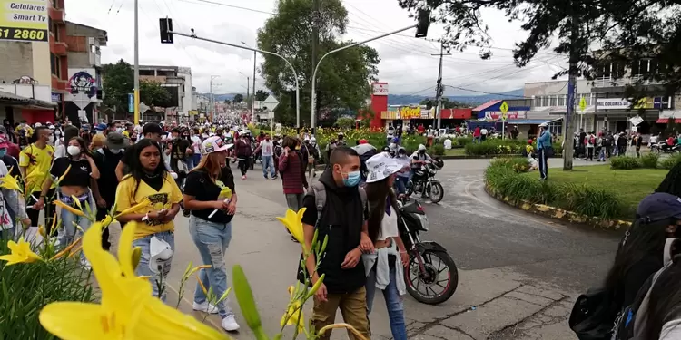 Manifestaciones en Popayán.