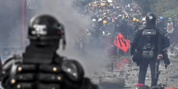 Protestas del paro nacional, en Medellín.