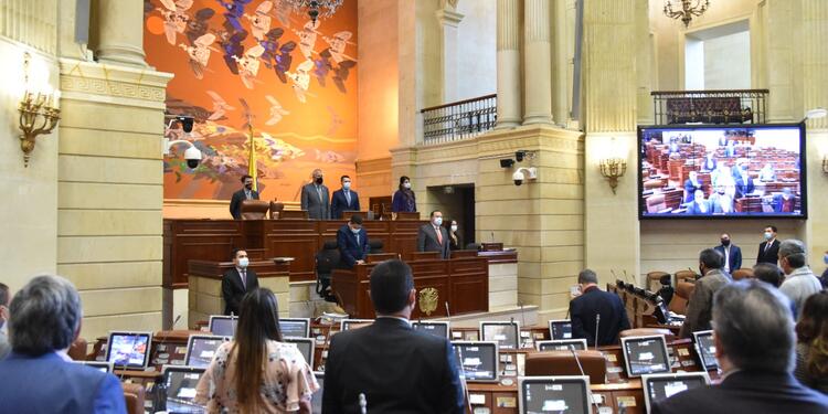 Plenaria de la Cámara de Representantes en pandemia