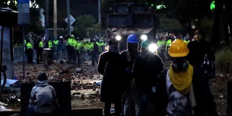 Protestas en Bogotá - Enfrentamientos en Fontibón