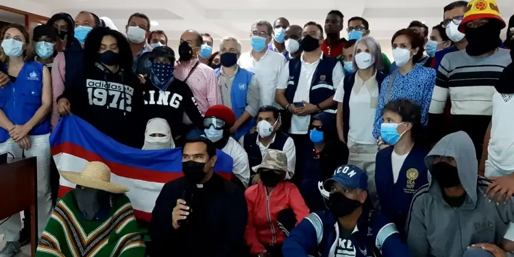 Integrantes de la Primera línea Cali Primera línea Cali