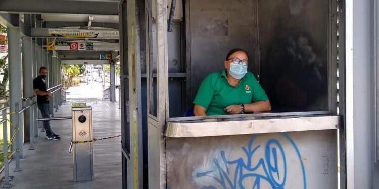 Estación de Megabús vandalizada