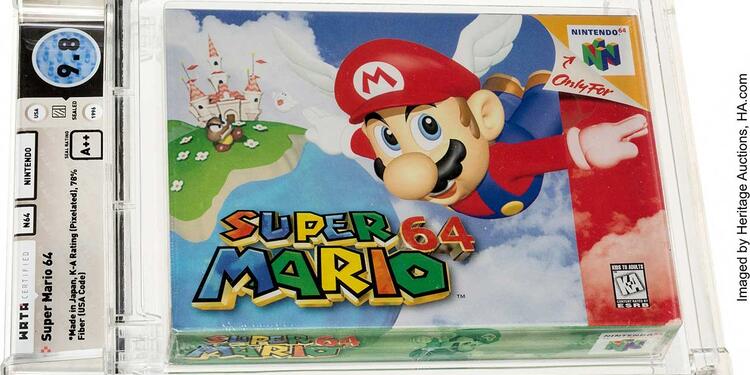 Cartucho de Super Mario 64 subastado
