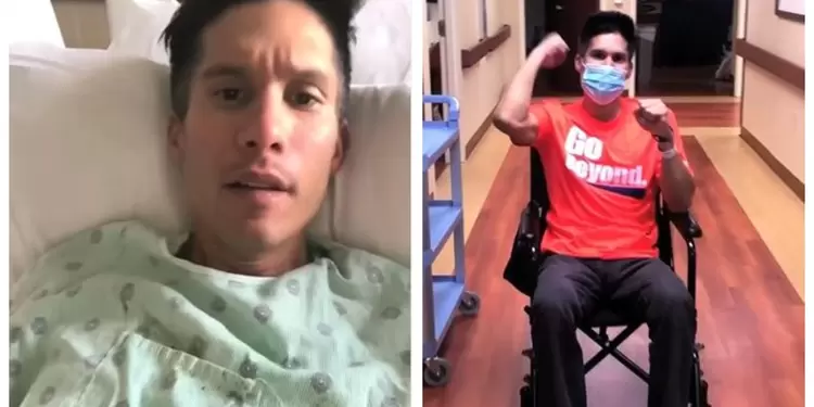 Chyno Miranda cuando estuvo hospitalizado en 2020 por secuelas de covid-19