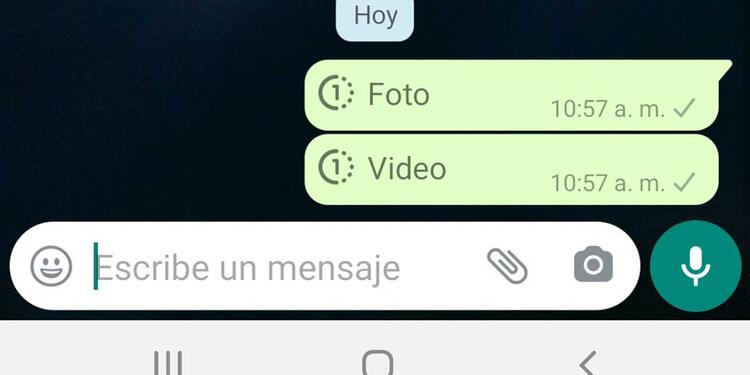 WhatsApp foto que se autodestruye