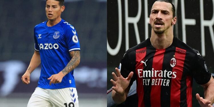 James Rodríguez, Zlatana Ibrahimovic, Milán de Italia