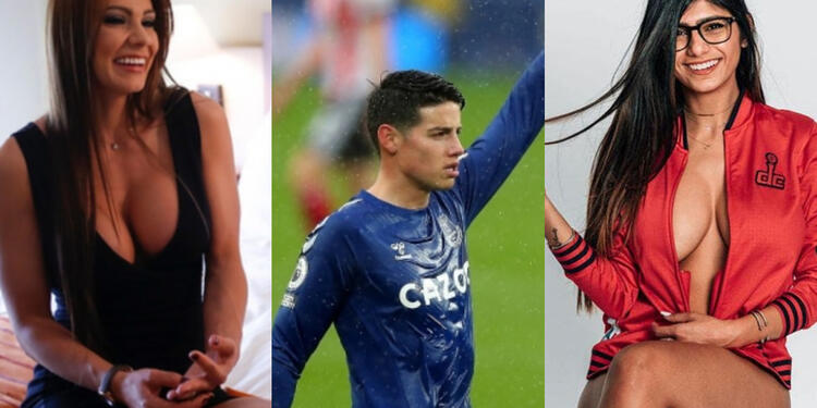 Esperanza Gómez, James Rodríguez y Mía Khalifa