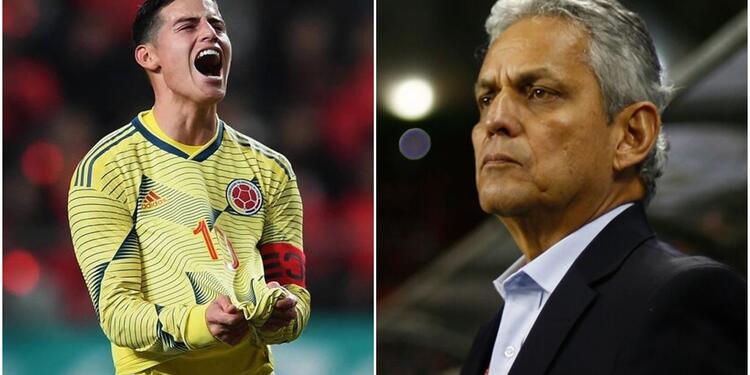James Rodríguez y Reinaldo Rueda