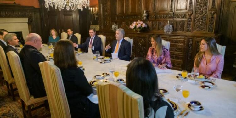 Presidente Duque se reunió con empresarios en Estados Unidos.