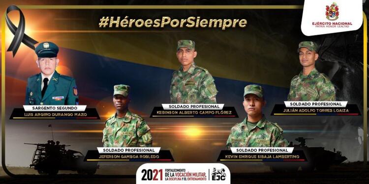Militares asesinados en Arauca.