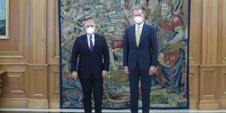 Rey Felipe VI de España y el presidente Iván Duque