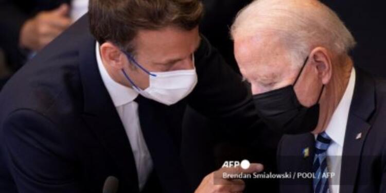 Emmanuel Macron y Joe Biden