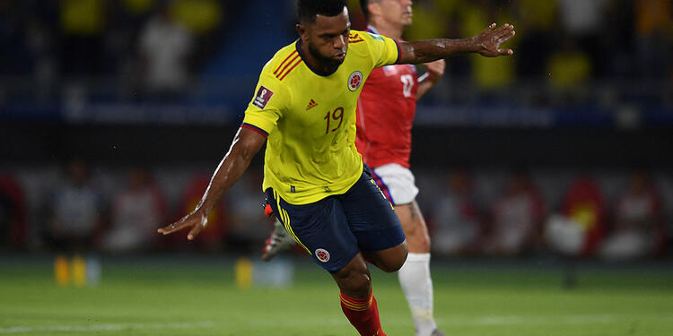 Miguel Ángel Borja con la Selección Colombia ante Chile Miguel Ángel Borja con la Selección Colombia ante Chile