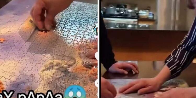 Mujer explota en rabia porque no le permitieron poner la última ficha de rompecabezas