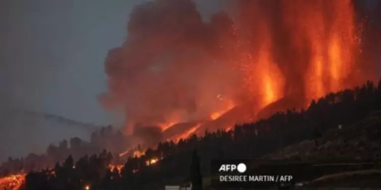Volcán Cumbre Vieja en La Palma