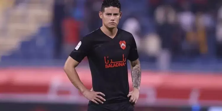 James Rodríguez, con la camiseta del Al Rayyan James Rodríguez, Al Rayyan