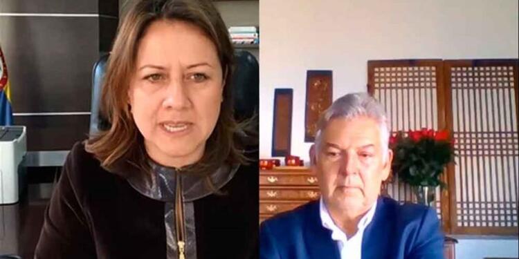 MinComercio, Maria Ximena Lombana y presidente Fenalco, Jaime Alberto Cabal