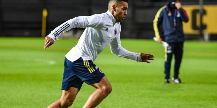 Selección Colombia entrenando en Uruguay