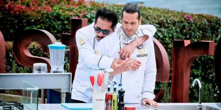 Frank Martínez en Master Chef Celebrity Frank Martínez junto a Gregorio Pernía en Master Chef Celebrity