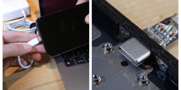 iPhone por USB tipo C